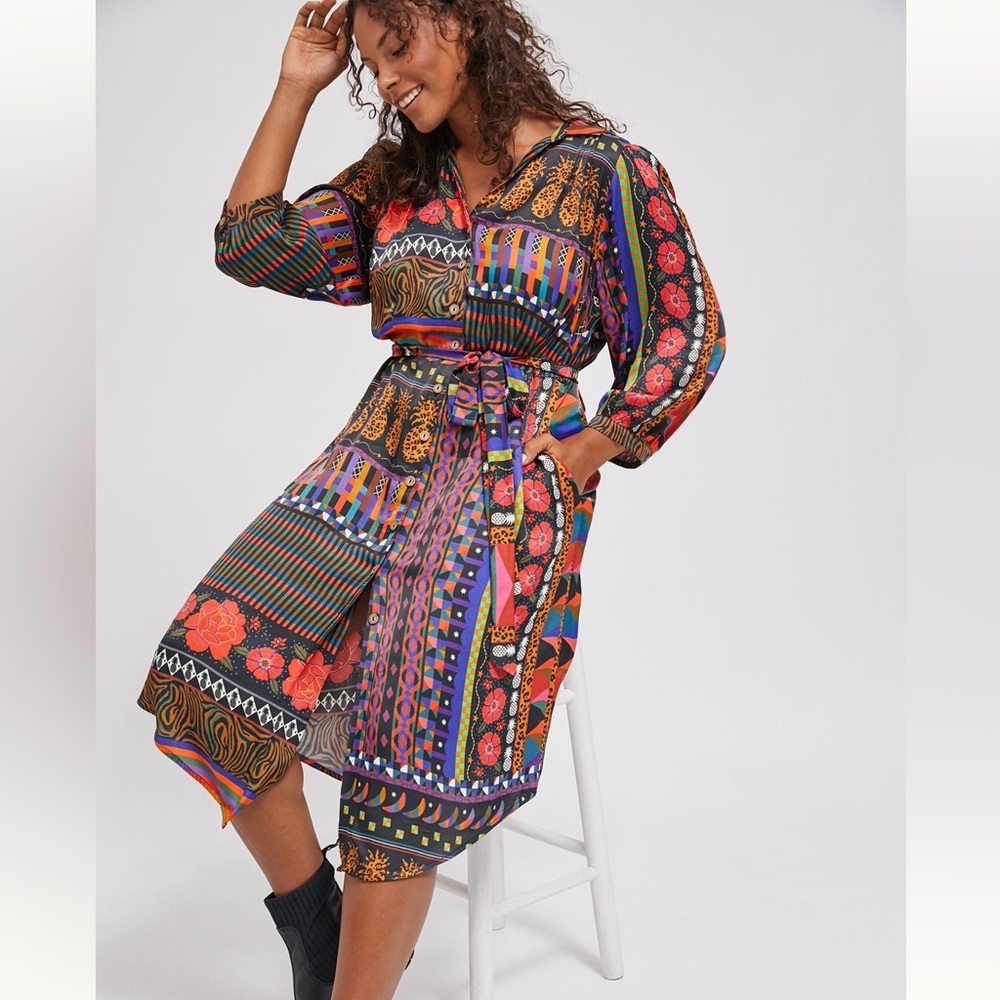 Farm Rio Ciela Midi Shirtdress XS